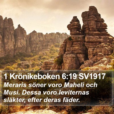 1 Krönikeboken 6:19 SV1917 Bible Verse Image