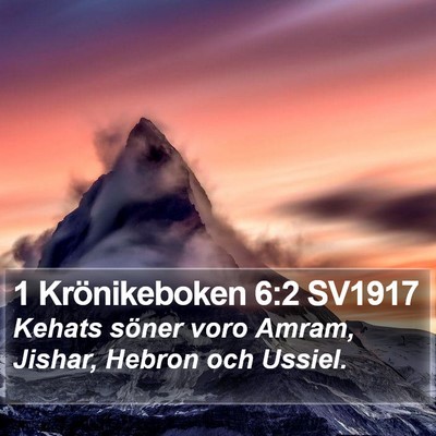 1 Krönikeboken 6:2 SV1917 Bible Verse Image