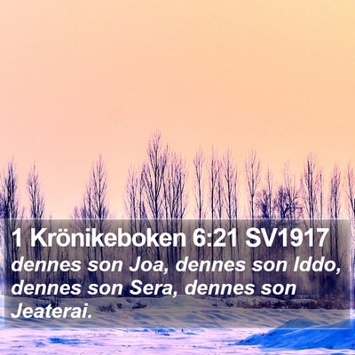 1 Krönikeboken 6:21 SV1917 Bible Verse Image