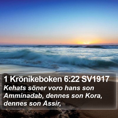 1 Krönikeboken 6:22 SV1917 Bible Verse Image