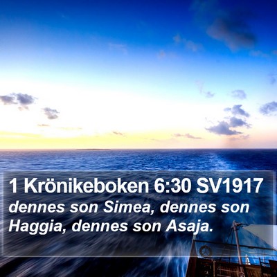 1 Krönikeboken 6:30 SV1917 Bible Verse Image