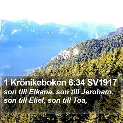 1 Krönikeboken 6:34 SV1917 Bible Verse Image