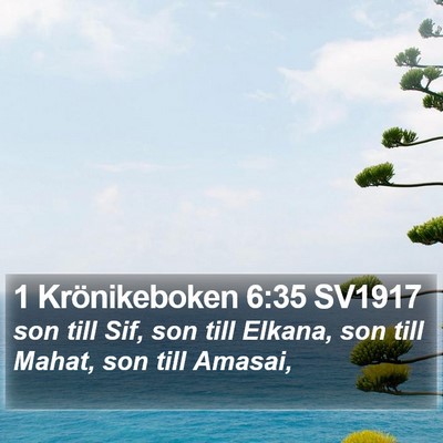 1 Krönikeboken 6:35 SV1917 Bible Verse Image
