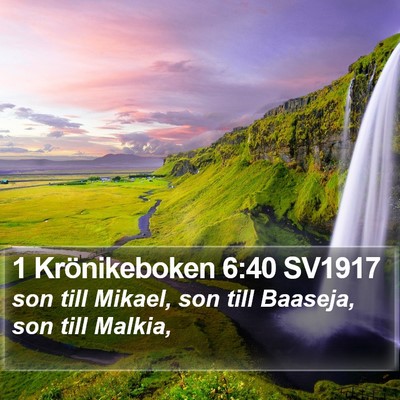 1 Krönikeboken 6:40 SV1917 Bible Verse Image