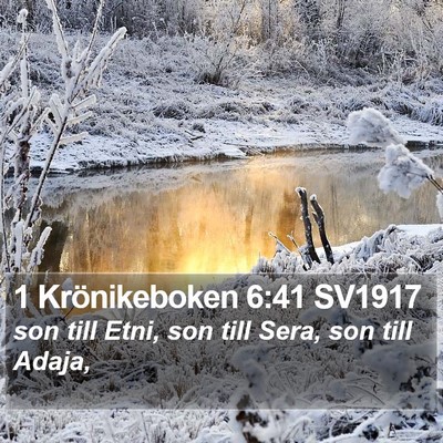 1 Krönikeboken 6:41 SV1917 Bible Verse Image