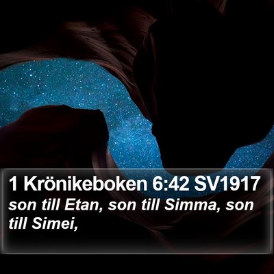 1 Krönikeboken 6:42 SV1917 Bible Verse Image