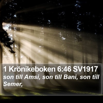 1 Krönikeboken 6:46 SV1917 Bible Verse Image