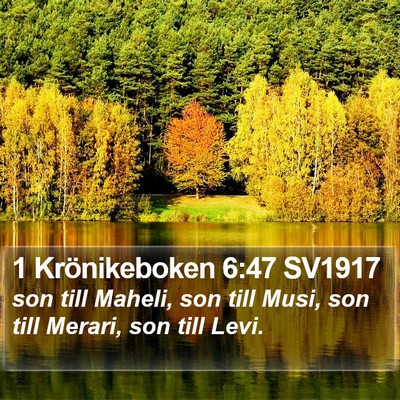 1 Krönikeboken 6:47 SV1917 Bible Verse Image