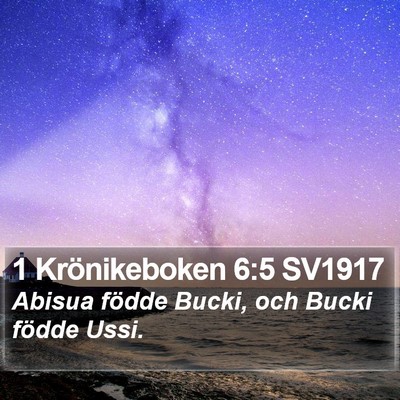 1 Krönikeboken 6:5 SV1917 Bible Verse Image