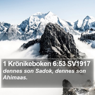 1 Krönikeboken 6:53 SV1917 Bible Verse Image