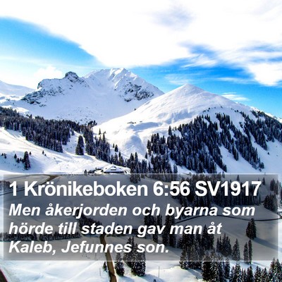 1 Krönikeboken 6:56 SV1917 Bible Verse Image