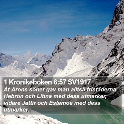 1 Krönikeboken 6:57 SV1917 Bible Verse Image