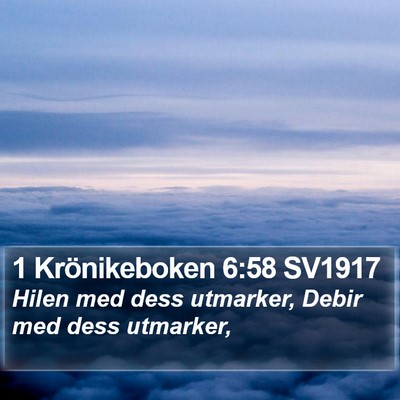 1 Krönikeboken 6:58 SV1917 Bible Verse Image