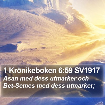 1 Krönikeboken 6:59 SV1917 Bible Verse Image