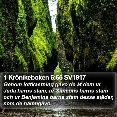 1 Krönikeboken 6:65 SV1917 Bible Verse Image