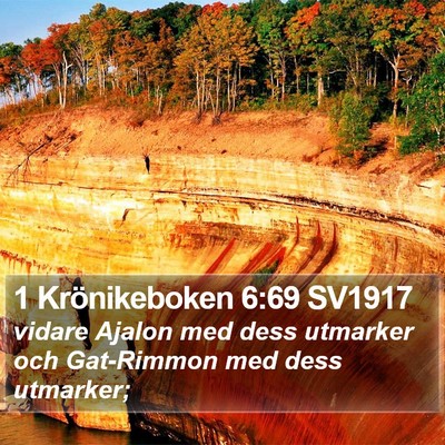 1 Krönikeboken 6:69 SV1917 Bible Verse Image