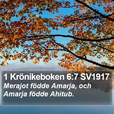 1 Krönikeboken 6:7 SV1917 Bible Verse Image