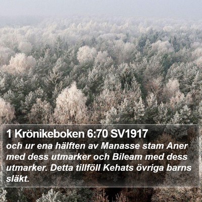 1 Krönikeboken 6:70 SV1917 Bible Verse Image