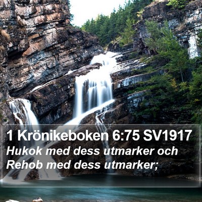 1 Krönikeboken 6:75 SV1917 Bible Verse Image