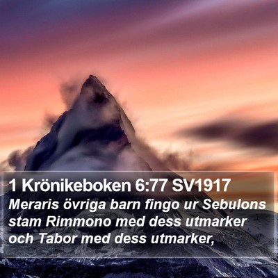 1 Krönikeboken 6:77 SV1917 Bible Verse Image