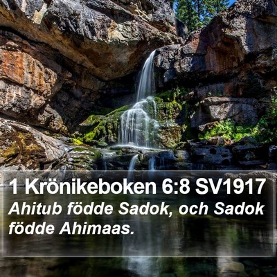 1 Krönikeboken 6:8 SV1917 Bible Verse Image
