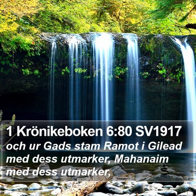 1 Krönikeboken 6:80 SV1917 Bible Verse Image