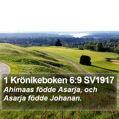 1 Krönikeboken 6:9 SV1917 Bible Verse Image