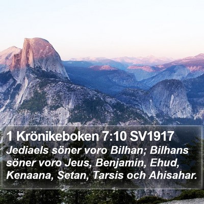 1 Krönikeboken 7:10 SV1917 Bible Verse Image