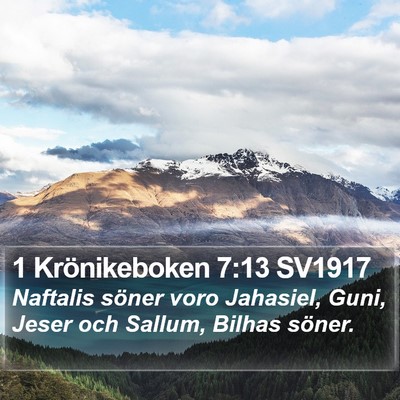 1 Krönikeboken 7:13 SV1917 Bible Verse Image