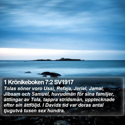 1 Krönikeboken 7:2 SV1917 Bible Verse Image