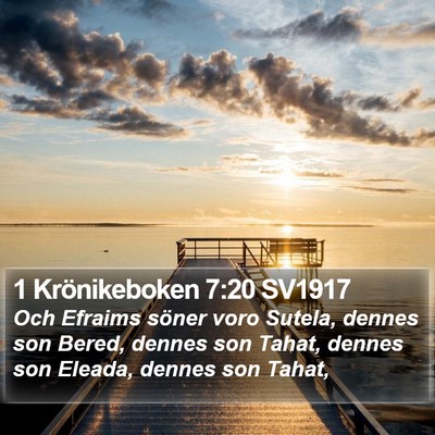 1 Krönikeboken 7:20 SV1917 Bible Verse Image