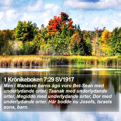 1 Krönikeboken 7:29 SV1917 Bible Verse Image