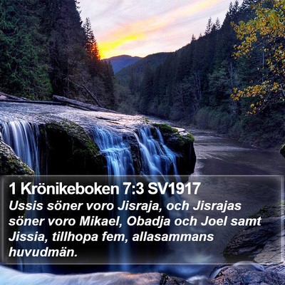 1 Krönikeboken 7:3 SV1917 Bible Verse Image