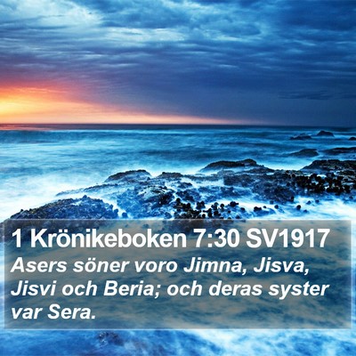 1 Krönikeboken 7:30 SV1917 Bible Verse Image