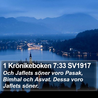 1 Krönikeboken 7:33 SV1917 Bible Verse Image
