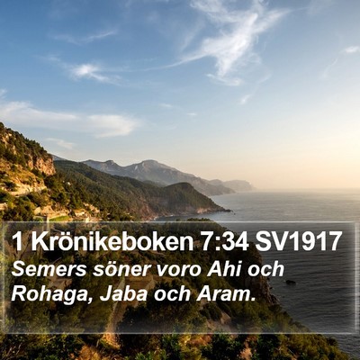 1 Krönikeboken 7:34 SV1917 Bible Verse Image
