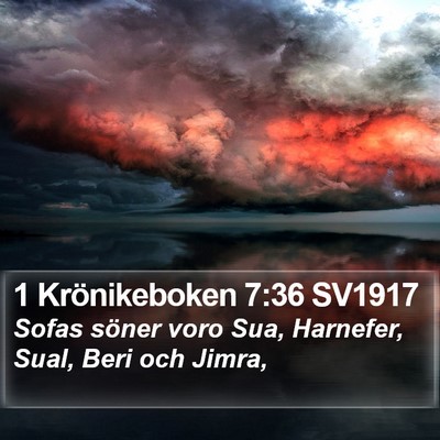 1 Krönikeboken 7:36 SV1917 Bible Verse Image