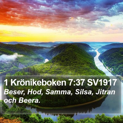 1 Krönikeboken 7:37 SV1917 Bible Verse Image