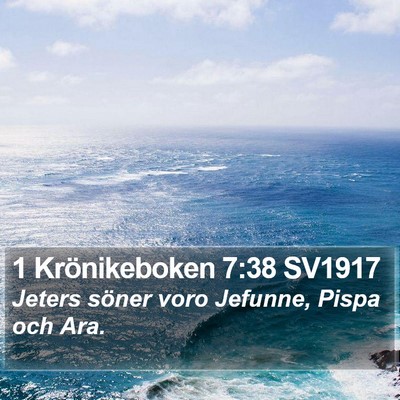 1 Krönikeboken 7:38 SV1917 Bible Verse Image