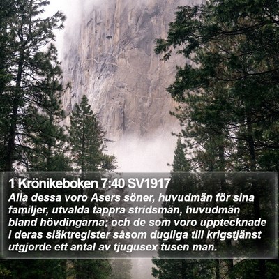 1 Krönikeboken 7:40 SV1917 Bible Verse Image