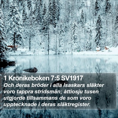1 Krönikeboken 7:5 SV1917 Bible Verse Image