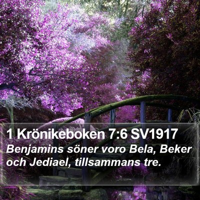 1 Krönikeboken 7:6 SV1917 Bible Verse Image