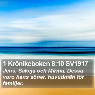 1 Krönikeboken 8:10 SV1917 Bible Verse Image
