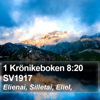 1 Krönikeboken 8:20 SV1917 Bible Verse Image