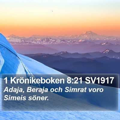 1 Krönikeboken 8:21 SV1917 Bible Verse Image