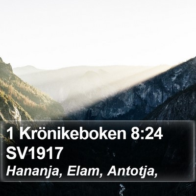 1 Krönikeboken 8:24 SV1917 Bible Verse Image