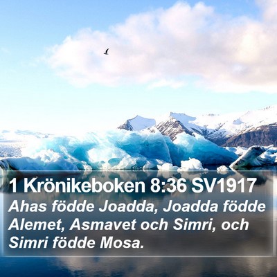 1 Krönikeboken 8:36 SV1917 Bible Verse Image