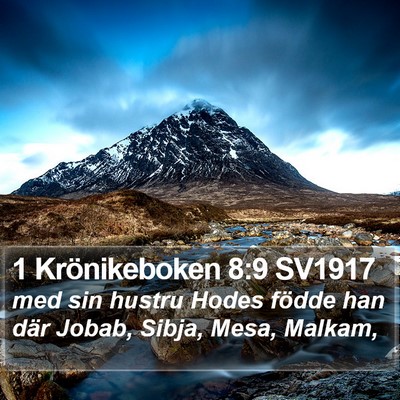 1 Krönikeboken 8:9 SV1917 Bible Verse Image