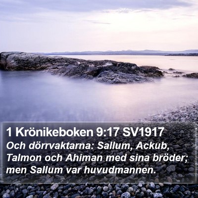 1 Krönikeboken 9:17 SV1917 Bible Verse Image