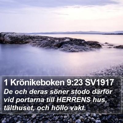 1 Krönikeboken 9:23 SV1917 Bible Verse Image